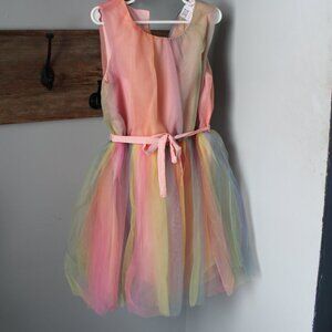 deux par deux Size 6 Layered Tulle Dress Rainbow